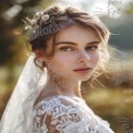 Elegant Bride Portrait in Natural Light - Romantic Wedding Photography