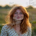 Radiant Redhead in Nature: Joyful Portrait with Sunlit Background