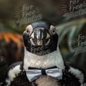 Dapper Penguin in Bow Tie: Quirky Animal Portrait for Fun and Unique Marketing