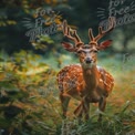 Majestic Spotted Deer in Lush Green Forest