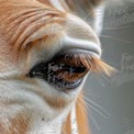 Close-Up de um Olho de Cavalo: Beleza e Detalhe Equino Cativantes