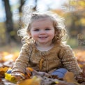 Joyful Child in Autumn Leaves: Capturing the Essence of Fall Happiness