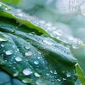 Fresh Morning Dew on Green Leaves - Nature's Refreshing Beauty