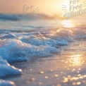 Tranquil Ocean Waves at Sunset: Serene Seascape with Soft Light Reflections