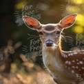 Graceful Fawn in Nature: Captivating Wildlife Portrait with Soft Lighting