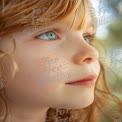 Captivating Portrait of a Young Girl with Freckles and Blue Eyes