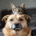 Adorable Dog and Cat Duo: Friendship and Companionship in Pets