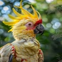 Vibrant Cockatoo Portrait with Colorful Plumage in Natural Habitat