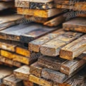 Stacked Wooden Planks - Rustic Timber Background for Construction and DIY Projects