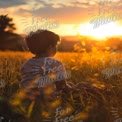 Child Watching Sunset in Golden Field - Peaceful Nature Scene