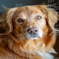 Golden Retriever Close-Up: Captivating Pet Portrait with Expressive Eyes