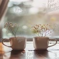 Charming Home Decor: Minimalist Coffee Cups with Dried Flowers for Cozy Aesthetic