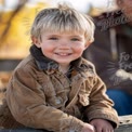 Happy Child Smiling Outdoors in Autumn