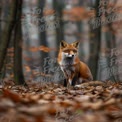 Majestic Red Fox in Autumn Forest: Nature Wildlife Photography