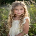 Charming Young Girl in Natural Outdoor Setting with Soft Light