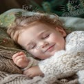 Cozy Winter Dreams: Adorable Child Sleeping Peacefully