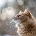 Majestic Ginger Cat Profile with Soft Bokeh Background