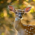 Graceful Fawn in Soft Natural Light with Bokeh Background