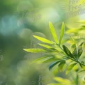 Fresh Green Leaves with Soft Bokeh Background - Nature and Serenity