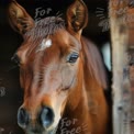 Close-Up of a Majestic Brown Horse in Stable - Equine Beauty and Grace