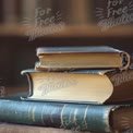 Vintage Leather-Bound Books Stacked in a Cozy Library Setting