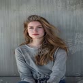 Natural Beauty Portrait with Soft Lighting and Textured Background