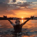 Joyful Sunset Swim: Embracing Nature's Beauty and Freedom