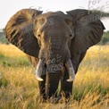 Majestic African Elephant in Natural Habitat - Wildlife Photography