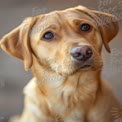 Adorable Golden Labrador Retriever Puppy with Expressive Eyes