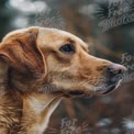 Close-Up of a Thoughtful Labrador Retriever in Nature