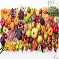 Vibrant Assortment of Fresh Fruits and Vegetables for Healthy Eating and Nutrition