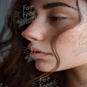 Close-Up Portrait of a Young Woman with Freckles and Natural Beauty