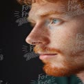 Close-Up Portrait of a Young Man with Red Hair and Freckles, Emphasizing Natural Beauty and Unique F