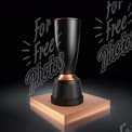 Elegant Trophy Design on Display - Achievement Award Concept