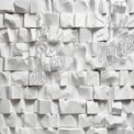 Textured White Brick Wall Background for Modern Design and Architecture