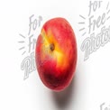 Fresh Juicy Peach on White Background - Healthy Eating Concept