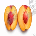 Freshly Sliced Peach Halves with Juicy Flesh and Vibrant Colors