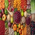 Vibrant Assortment of Fresh Fruits and Vegetables for Healthy Eating and Nutrition