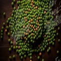 Fresh Green and Yellow Peas on Wooden Surface - Healthy Food Background