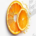 Fresh Orange Slices with Juice Splash - Vibrant Citrus Fruit Background