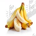 Fresh Yellow Bananas with Sliced Segments - Healthy Snack and Nutrition Concept