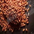 Raw Peanuts in Wooden Spoon on Dark Background - Healthy Snack and Cooking Ingredient