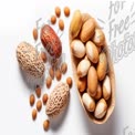 Assorted Nuts and Seeds in Natural Bowl - Healthy Snack Concept