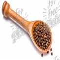 Organic Black Peppercorns in Wooden Spoon - Culinary Spice for Cooking and Seasoning