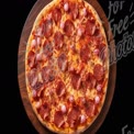 Delicious Pepperoni Pizza with Fresh Ingredients on Wooden Board