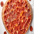 Delicious Pepperoni Pizza on Wooden Board - Perfect for Food Lovers and Restaurants