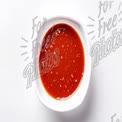 Spicy Red Sauce in White Bowl - Perfect for Dipping and Cooking