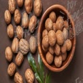 Organic Nuts and Seeds in Wooden Bowl - Healthy Snack Concept