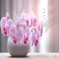 Elegant Pink Orchid Arrangement in Modern Vase - Floral Decor for Home and Office