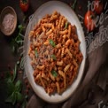 Delicious Homemade Fusilli Pasta with Rich Meat Sauce and Fresh Basil